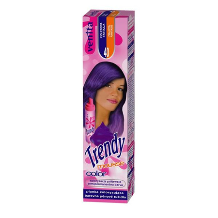 Trendy Color Mousse pianka koloryzująca do włosów 40 Fioletowa Fantazja 75ml