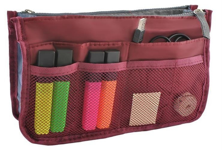 ORGANIZER DO TOREBKI TORBY KOSMETYCZKA BORDOWY