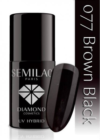 UV Hybrid lakier hybrydowy 077 Brown Black 7ml