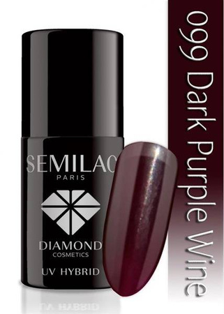 Semilac Lakier Hybrydowy 099 Dark Purple Wine 7ml
