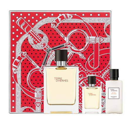 Terre D'Hermes zestaw woda perfumowana spray 75ml + woda perfumowana spray 12.5ml + woda po goleniu 40ml