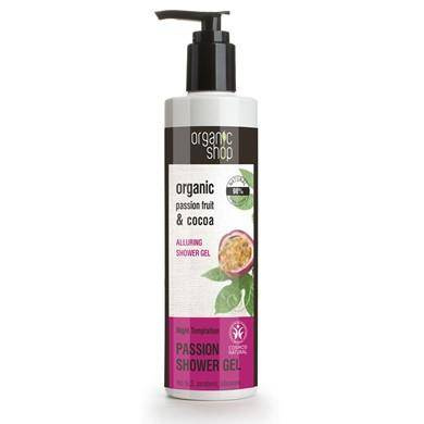 Organic Passion Fruit & Cocoa Alluring Shower Gel żel pod prysznic z masłem kakaowym i ekstraktem z marakui 280ml