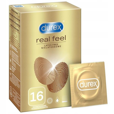 Durex prezerwatywy bez lateksu Real Feel 16 szt bezlateksowe