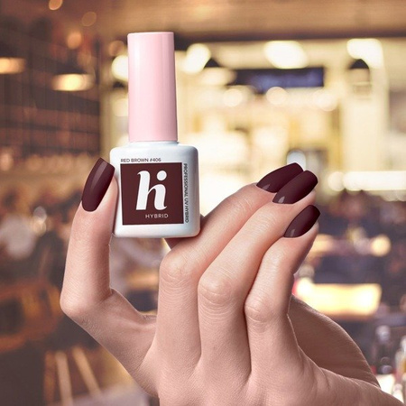  Lakier hybrydowy hi hybrid 5 ml Red Brown #406