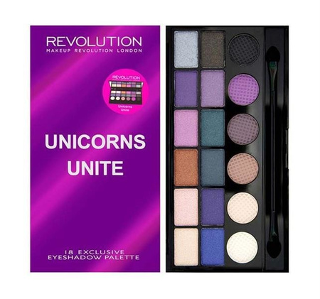 Makeup Revolution Unicorns Unite Paleta 18 Cieni do Powiek