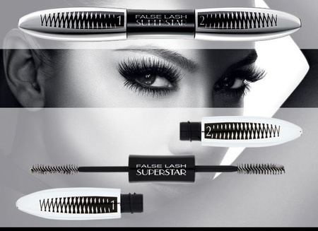 False Lash Superstar Mascara tusz do rzęs Black 2x6.5ml