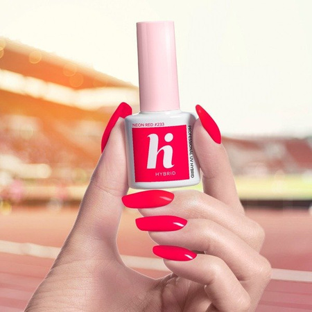 Lakier hybrydowy hi hybrid 5 ml Neon Red #233