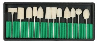 Zestaw 12 frezow polerskich rozne rodzaje jakość