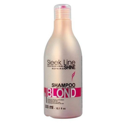 Sleek Line Blush Blond szampon nadający różowy odcień do włosów blond z jedwabiem 300ml