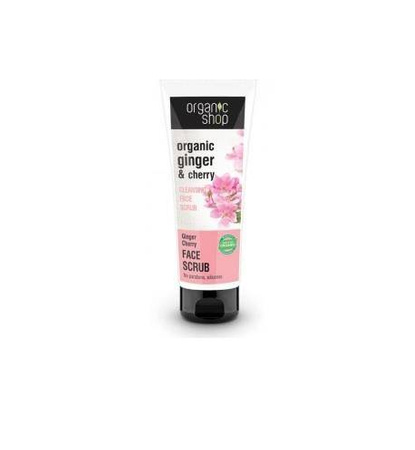 ORGANIC SHOP_Organic Ginger &amp; Cherry Cleansing Face Scrub oczyszczający scrub do twarzy 75ml