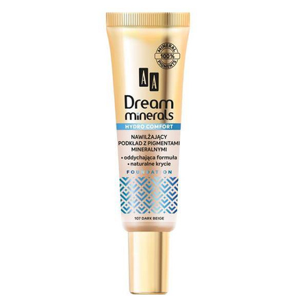 Dream Minerals Hydro Comfort podkład nawilżający 107 Dark Beige 30ml