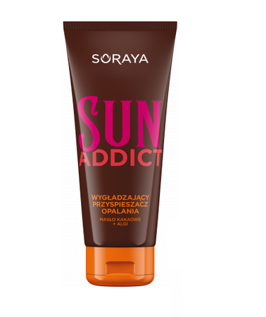 Sun Addict wygładzający przyspieszacz opalania z masłem kakaowym i algami 150ml