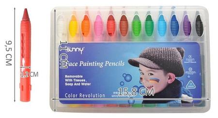 Kredki do malowania twarzy 12 szt