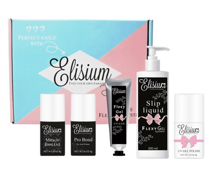 Zestaw umiarkowany do hybryd Pro Bond + Miracle Base Gel + FlexyGel Milk & Slip Liquid + lakier hybrydowy