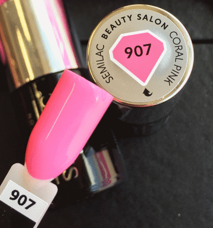 Semilac lakier hybrydowy Salon Beauty Nr 907 Coral Pink
