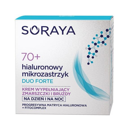 Hialuronowy Mikrozastrzyk Duo Forte 70+ krem wypełniający zmarszczki i bruzdy na dzień i na noc 50ml