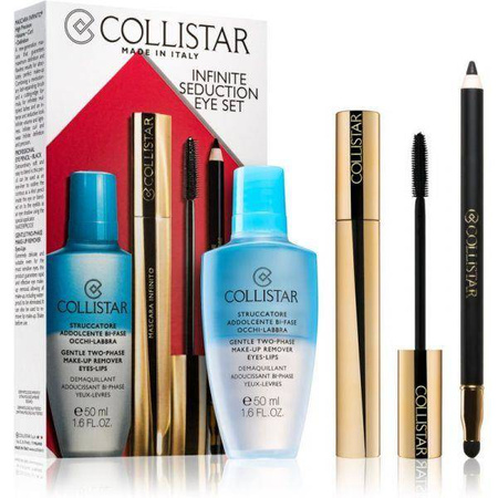 Infinite Seduction Eye Set zestaw Gentle Two-Phase Makeup Remover Eyes-Lips płyn do demakijażu 50ml + Mascara Infinito 11ml + Professional Eye Pencil