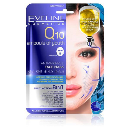 Q10 Ampoule Of Youth przeciwzmarszczkowa maska z koenzymem Q10 na tkaninie 20ml