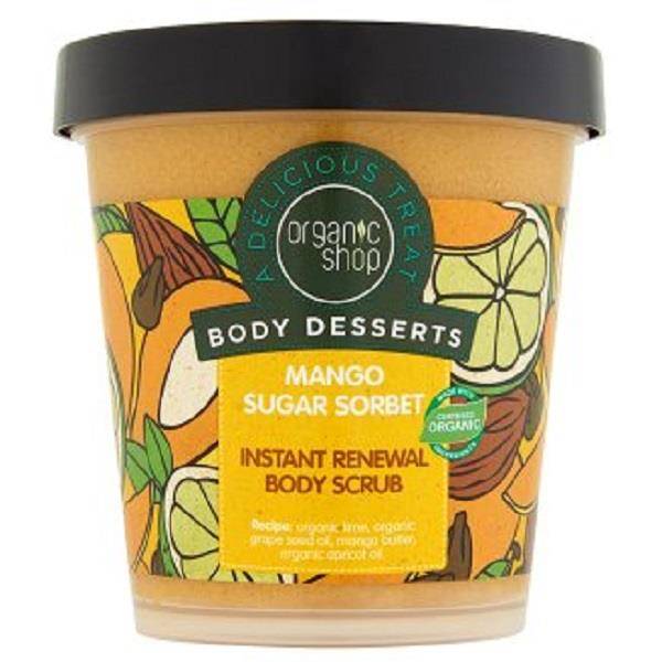 Organic Shop Body Desserts Mango Sugar Sorbet Body Scrub Cukrowy Peeling Do Ciała O Zapachu 