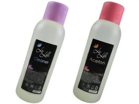 Aceton 1000 ml + Cleaner 1000 ml + 50 Wacików 