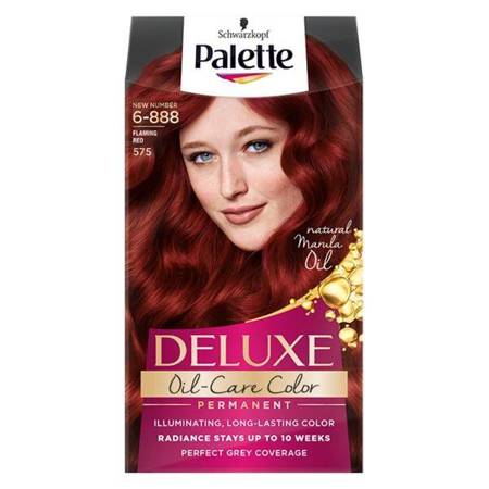 Deluxe Oil-Care Color farba do włosów trwale koloryzująca z mikroolejkami 575 (6-888) Intensywna Czerwień