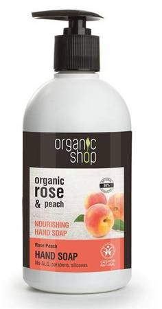 Organic Rose & Peach Nourishing Hand Soap odżywcze mydło do rąk 500ml